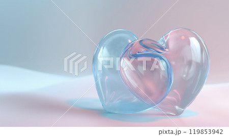 Glossy glass colorful hearts. Abstract valentines day greeting card background. Concept of love and romance, dating, romantic couple exclusive relationships Glossy glass colorful hearts. Abstract valentines day greeting card background. Concept of love and romance, dating, romantic couple exclusive relationships 119853942