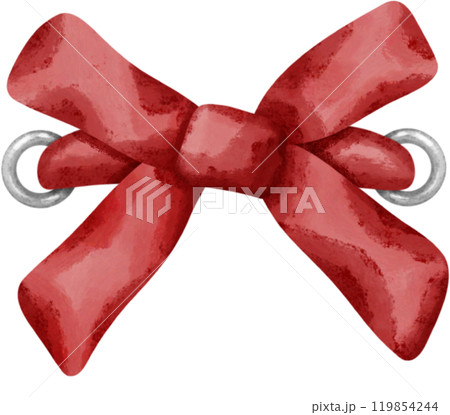 Coquette red ribbon bow Coquette red ribbon bow 119854244
