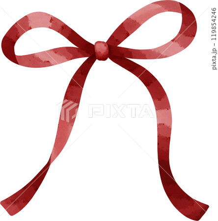 Coquette red ribbon bow 119854246