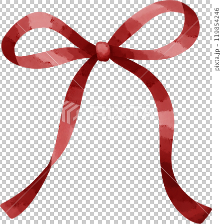 Coquette red ribbon bow 119854246
