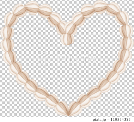 Coquette Heart shaped whipped cream 119854355