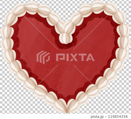 Coquette Heart shaped whipped cream Coquette Heart shaped whipped cream 119854356