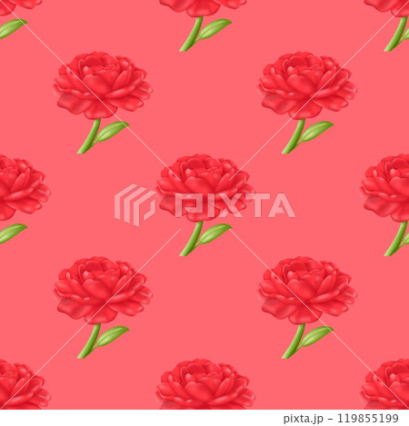 seamless pattern with pink peonies 119855199