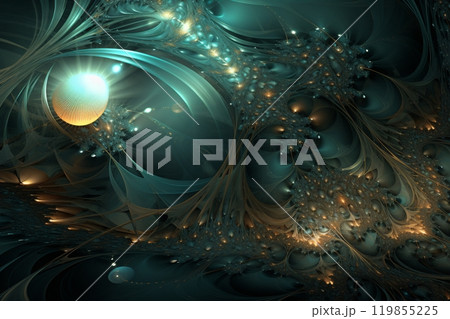 Stunning and mesmerizing buildings, delving into captivating fractal dimensions. Created with generative AI tools 119855225