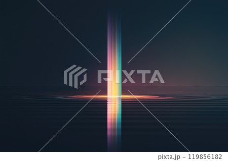 Vibrant Neon Rectangle with Colorful Gradients 119856182