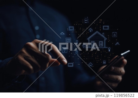 Conceptual Hand Using Smartphone for Digital Interaction Conceptual Hand Using Smartphone for Digital Interaction 119856522