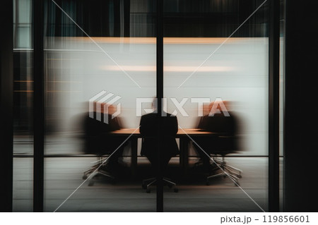 Business Meeting in Motion Blur Business Meeting in Motion Blur 119856601