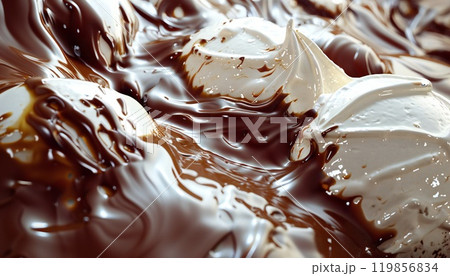 Background image of a creamy vanilla and chocolate flavored dessert Background image of a creamy vanilla and chocolate flavored dessert 119856834
