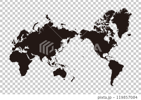 World Map_Black World Map_Black 119857084