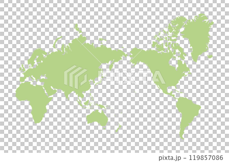 世界地図の緑色 119857086
