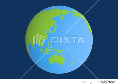 3Dの立体的な地球 119857092
