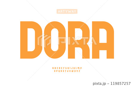 Modern high bold alphabet, geometric sans serif, trendy font for sleek logo, bold branding, friendly headlines, urban typographic style, minimalist design, clean statement typography. Vector typeset Modern high bold alphabet, geometric sans serif, trendy font for sleek logo, bold branding, friendly headlines, urban typographic style, minimalist design, clean statement typography. Vector typeset 119857257