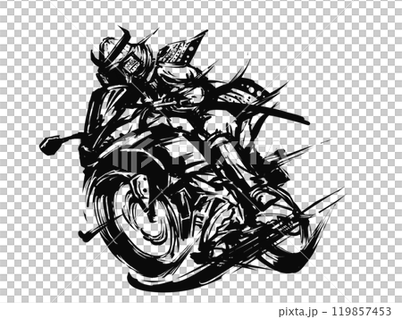 Bike and samurai 119857453