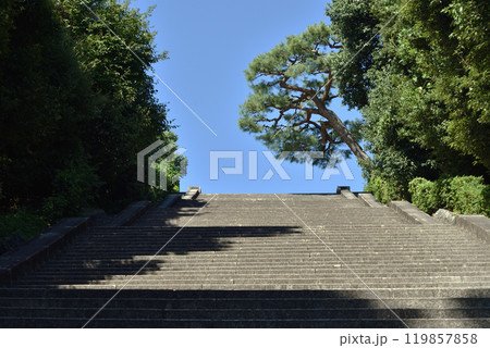 伏見桃山御陵　石段　中腹より 119857858