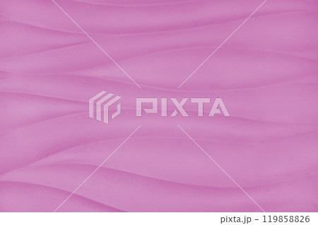 Plaster wall with volumetric relief surface wavy form pattern, pink gypsum texture panel. Plaster wall with volumetric relief surface wavy form pattern, pink gypsum texture panel. 119858826