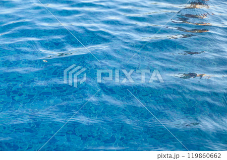 A blue pool shines on a summer day 119860662