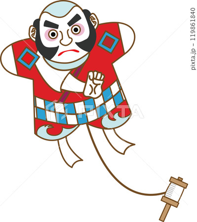 和凧 年賀素材 和凧 年賀素材 119861840