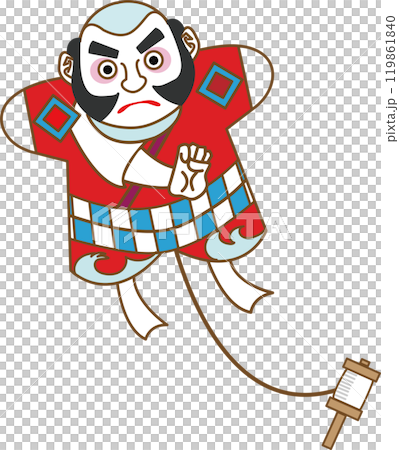 Japanese kite New Year's material 119861840