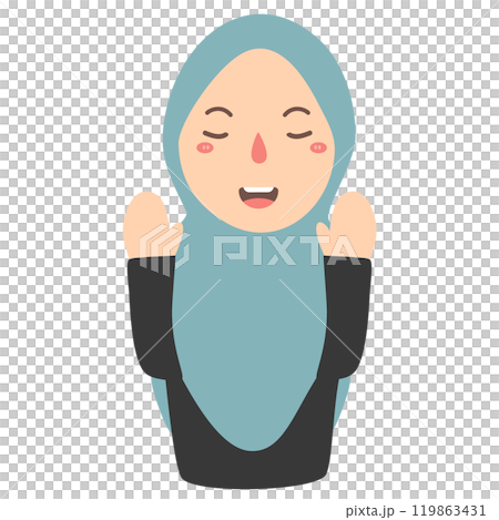 praying muslim woman 119863431