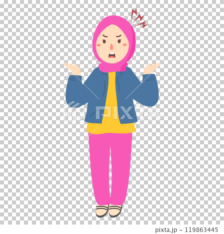 woman in hijab angry 119863445