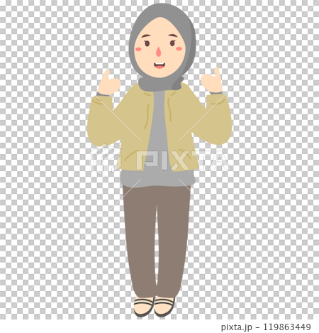 women girl double thumbs up 119863449