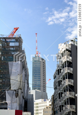 横浜・建設中の横浜駅ビル 横浜・建設中の横浜駅ビル 119863559