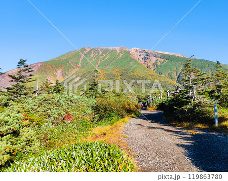秋の御嶽山登山：王滝口登山道 119863780