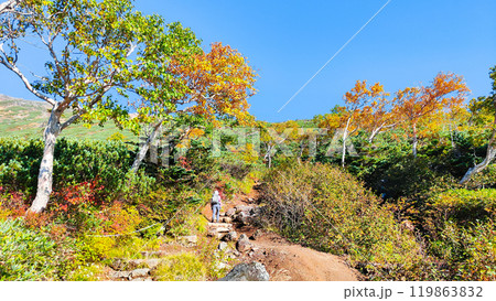 秋の御嶽山登山：田の原～金剛童子 119863832