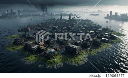 海から見た町 119863875