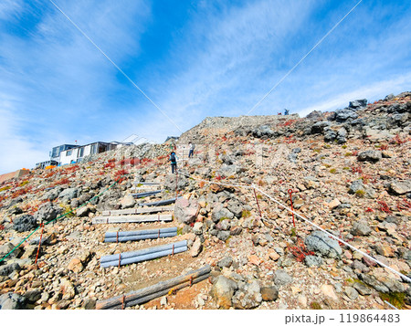 秋の御嶽山登山:八合目石室避難小屋~王滝頂上 秋の御嶽山登山:八合目石室避難小屋~王滝頂上 119864483