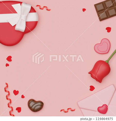 valentines day concept template 3D graphic valentines day concept template 3D graphic 119864975