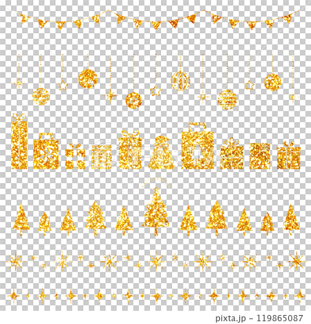 クリスマスの装飾_ラメグリッター クリスマスの装飾_ラメグリッター 119865087