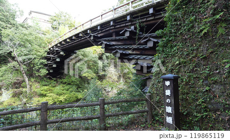 甲斐の猿橋　日本三奇橋 119865119