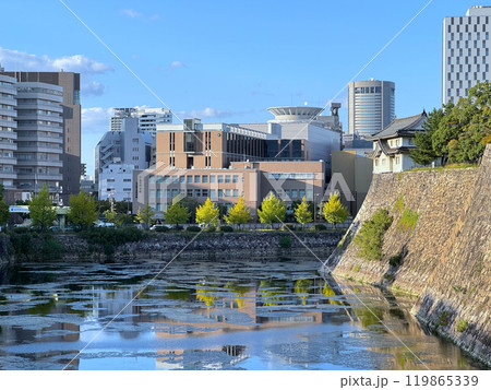 追手門学院大手前中学校・高等学校（写真中央。大阪市中央区） 119865339