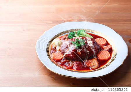 トマトの煮込みハンバーグ ( トマトの爽やかな香りたっぷりのハンバーグ ) トマトの煮込みハンバーグ ( トマトの爽やかな香りたっぷりのハンバーグ ) 119865891