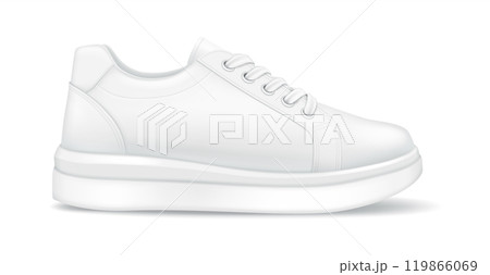 Modern sneaker mockup design realistic vector illustration Modern sneaker mockup design realistic vector illustration 119866069