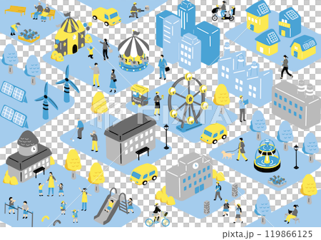 街の風景 アイソメトリック 街の風景 アイソメトリック 119866125