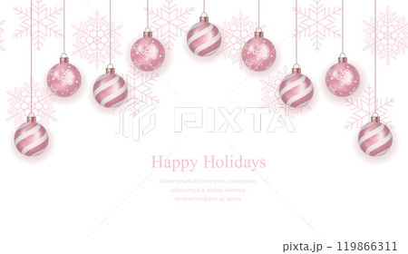 テキストスペース付きシームレスなクリスマスボールの背景 テキストスペース付きシームレスなクリスマスボールの背景 119866311