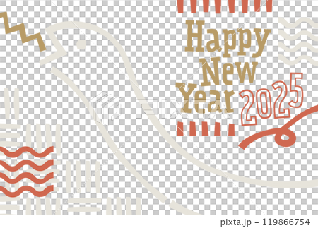 2025蛇年簡單手繪/手寫新年卡片 119866754