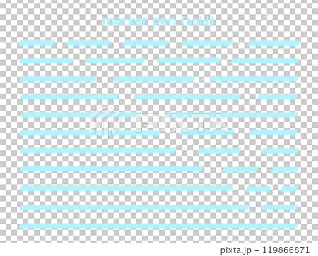 簡單手繪線條標記套裝（粗線/直線） 119866871