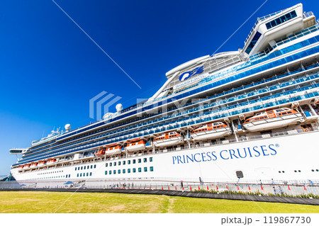 長崎港客船入港（Diamond Princess）松ヶ枝埠頭【長崎市】 119867730