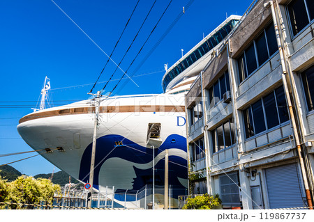 長崎港客船入港（Diamond Princess）松ヶ枝埠頭【長崎市】 119867737