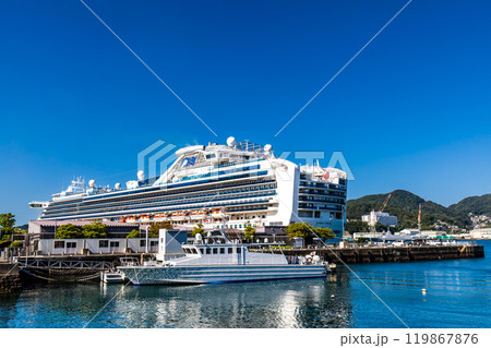 長崎港客船入港（Diamond Princess）水辺の森公園【長崎市】 119867876