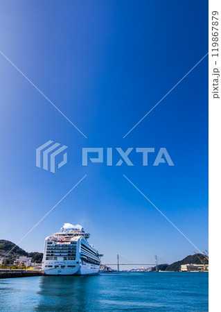 長崎港客船入港（Diamond Princess）水辺の森公園【長崎市】 119867879