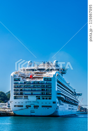 長崎港客船入港（Diamond Princess）水辺の森公園【長崎市】 119867895