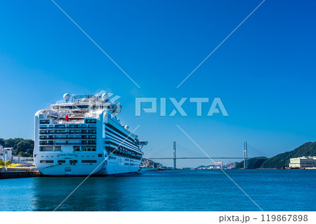 長崎港客船入港（Diamond Princess）水辺の森公園【長崎市】 119867898