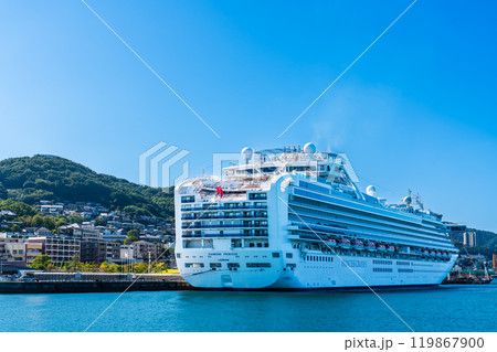 長崎港客船入港（Diamond Princess）水辺の森公園【長崎市】 119867900