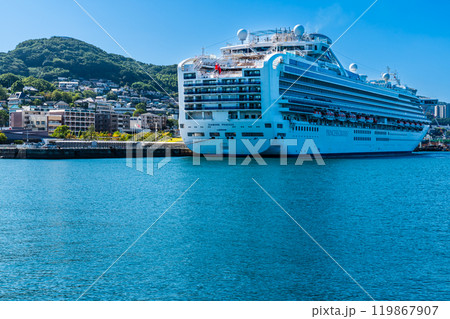 長崎港客船入港（Diamond Princess）水辺の森公園【長崎市】 119867907