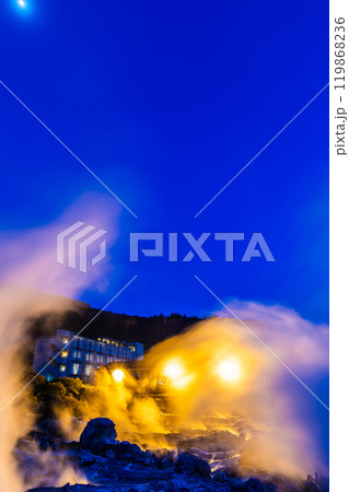 雲仙地獄 清七地獄 夜景ライトアップ 【長崎県雲仙市】 雲仙地獄 清七地獄 夜景ライトアップ 【長崎県雲仙市】 119868236