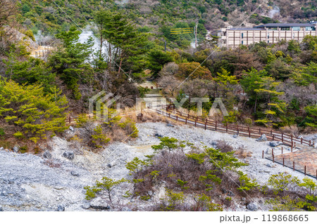 雲仙地獄　旧八万地獄（月面地獄）　【長崎県雲仙市】 119868665